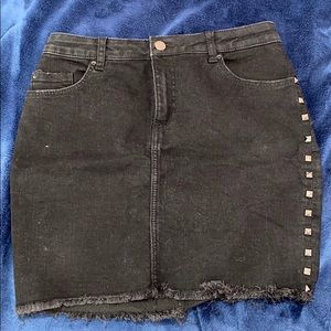 Black jean skirt